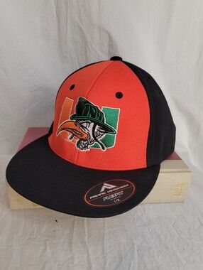 Miami Hurricanes Orange & Black Baseball Cap-Fireman Sebastian -NWOT